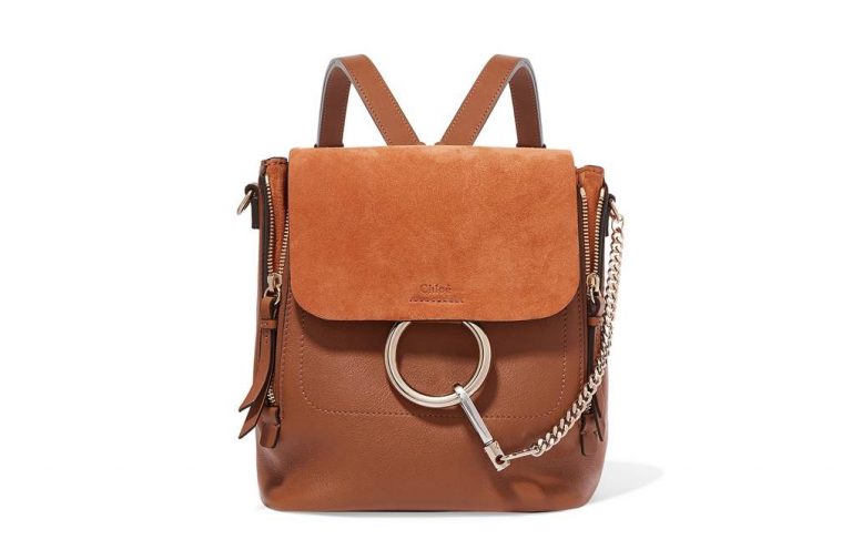Mochila de cuero genuino Chloé Faye