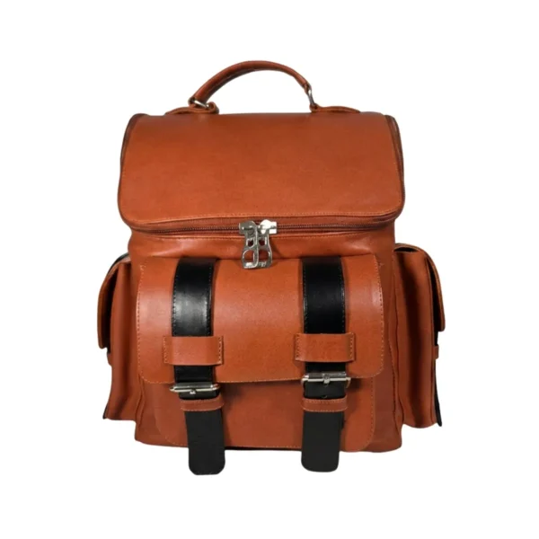 MO14-MOCHILA DE CUERO- CAMEL- UNISEX MO14-MOCHILA DE CUERO- CAMEL- UNISEX