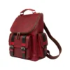 MO14-MOCHILA DE CUERO- GUINDA- UNISEX- LATERAL MO14-MOCHILA DE CUERO- GUINDA- UNISEX- LATERAL
