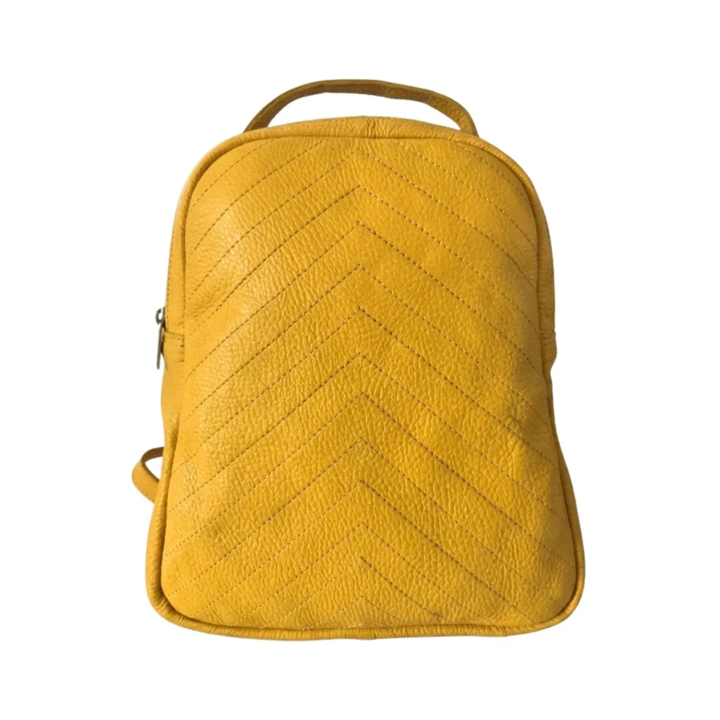 MOCHILA DE CUERO MO01 AMARILLO