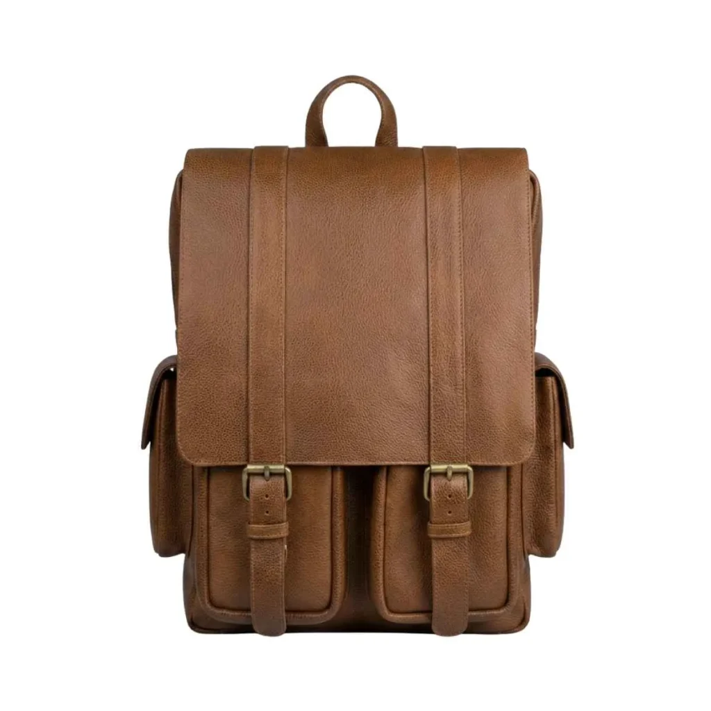 Mochila de cuero mo13 color camel