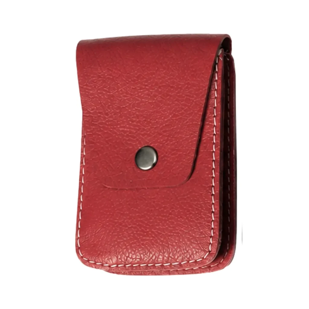TARJETERO DE CUERO COLOR ROJO - TJ05