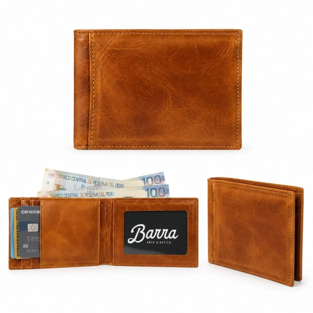 BC02 billetera de cuero para hombre