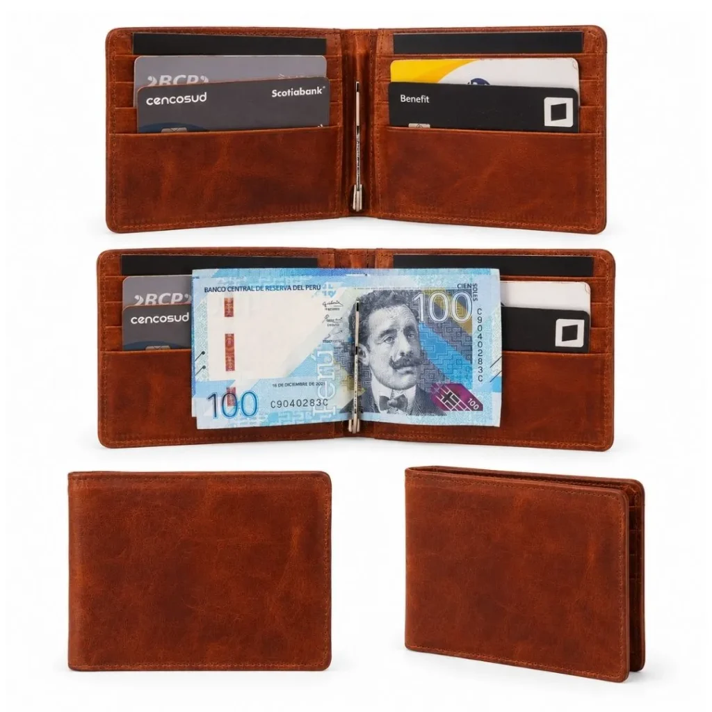 BC03 billetera de cuero para hombre