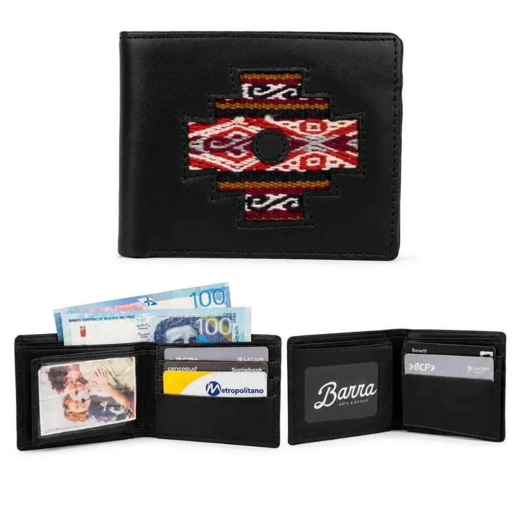 BC10 billetera de cuero para hombre