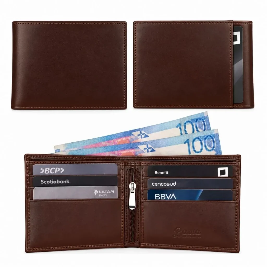 BILLETERA DE CUERO PARA HOMBRE - BC20